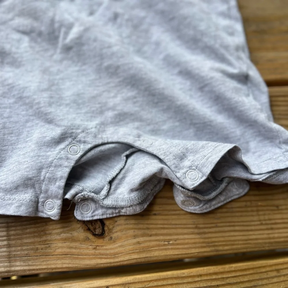 puma 3-6M grey short sleeve shorts one piece infant baby